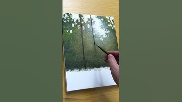 VẼ TRANH PHONG CẢNH ĐƠN GIẢN BẰNG MÀU ACRYLIC/ SIMPLE LANDSCAPE PAINTING TUTORIAL  #nghienvetranh