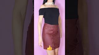 Upcycle Old Jeans into Trendy Skirt easily Miarti🪡🧵✂️
