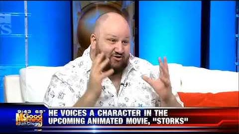Stephen Kramer Glickman on KUSI talking Stand Up. Singing and Storks the Movie