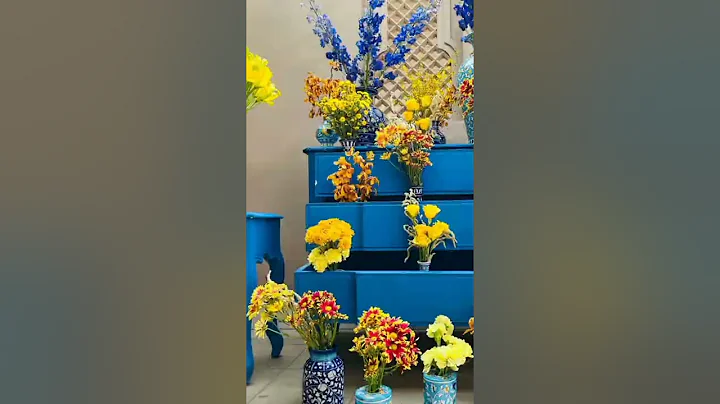Stunning Blue Pottery Decor Ideas for Haldi Ceremony | Fairmont Jaipur Wedding