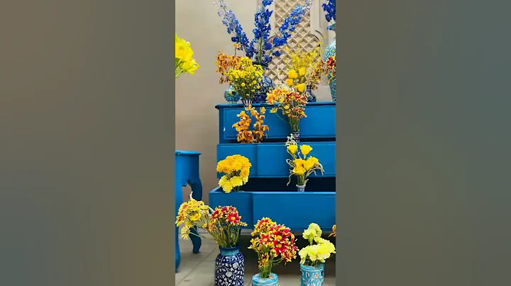 Stunning Blue Pottery Decor Ideas for Haldi Ceremony | Fairmont Jaipur Wedding