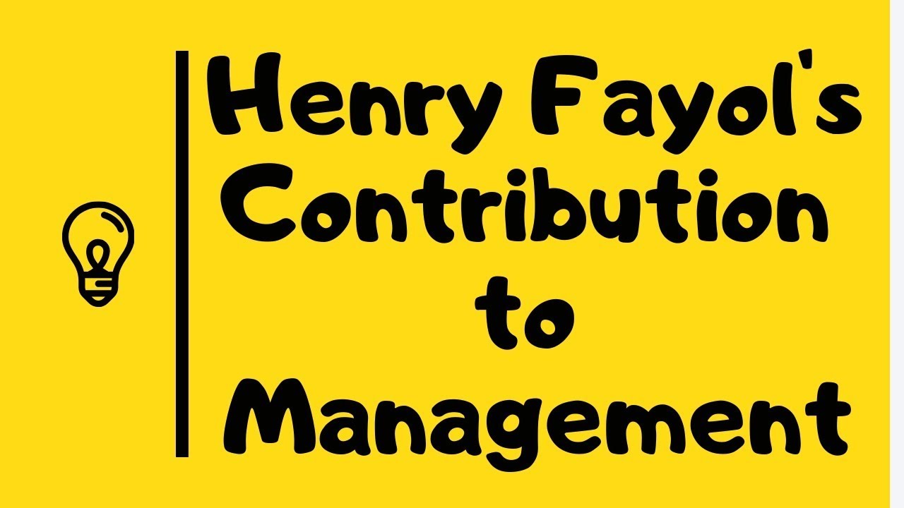 Henry Fayol's Contribution to Management in Urdu/Hindi - YouTube