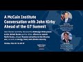 A McCain Institute Conversation with John Kirby Ahead of the G7 Summit