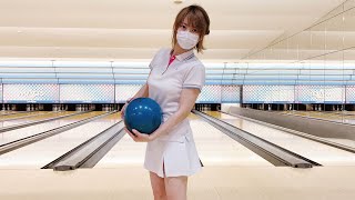 ボウリング女子の練習風景34（Bowling Practice）2020/6