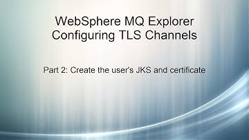 WMQ Explorer TLS 2 of 4: Create the user