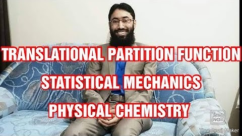 Translational Partition Function|Derivation|Statistical Mechanics|Physical Chemistry|Urdu|Hindi|Saad