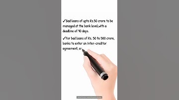 Stressed Assets Resolution| Inter Creditor Agreement| Non Performing Assets