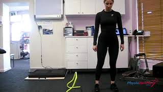Lateral double to single leg bound