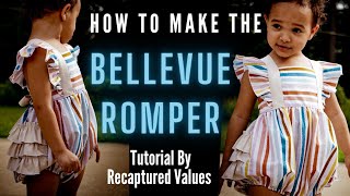 How to Make Little Lizard King's Bellevue Romper Sewing Tutorial by Recaptured Values