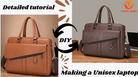 How to make a unisex laptop bag | Brief case | Step by step tutorial | DIY | Side Bag Male