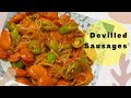 Devilled sausages  ll  Sri Lankan recipe ( with a twist ) ll Easy recipe