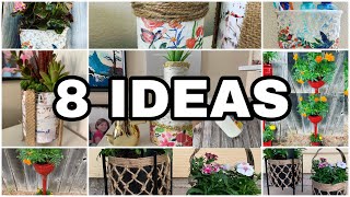 8 IDEAS PARA DECORAR TU JARDIN🤗 BEST OUT WASTE IDEAS♻️HOME DECOR💝