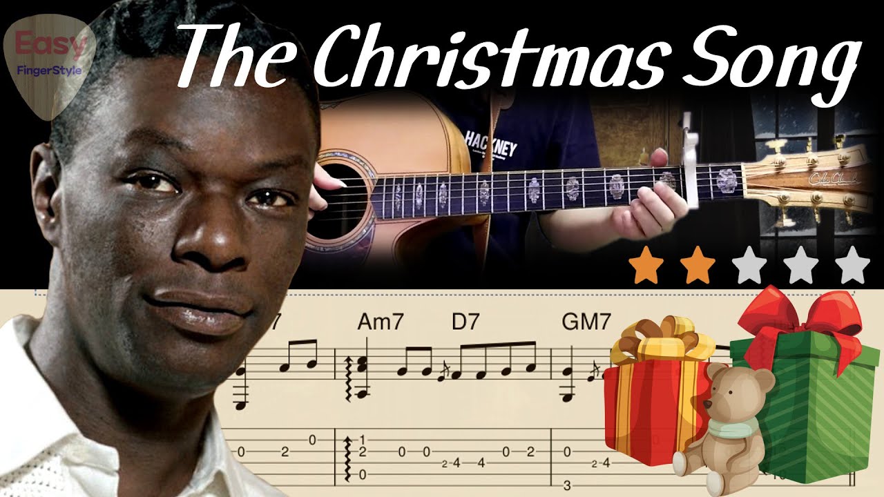 ⛄The Christmas Song(Lyrics) Nat King Cole ⛄Jazz Acoustic Fingerstyle