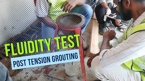 Preparation for grouting of Post Tension work/Grouting of tendon