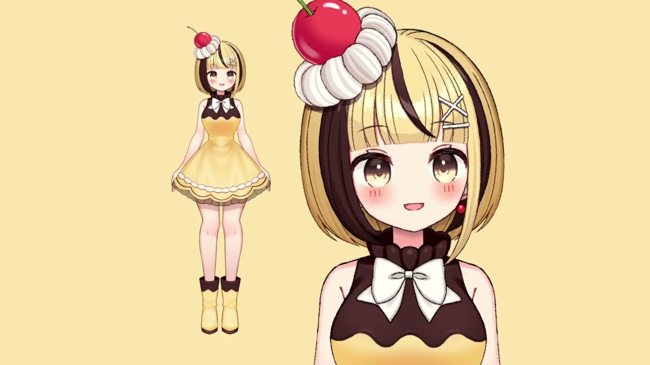 Live2d showcase】プリンの擬人化ちゃん【nizima販売】 - YouTube