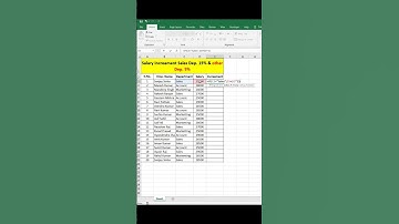 #shorts | Salary Increment on the Basis of Department in Excel #exceltips #exceltricks