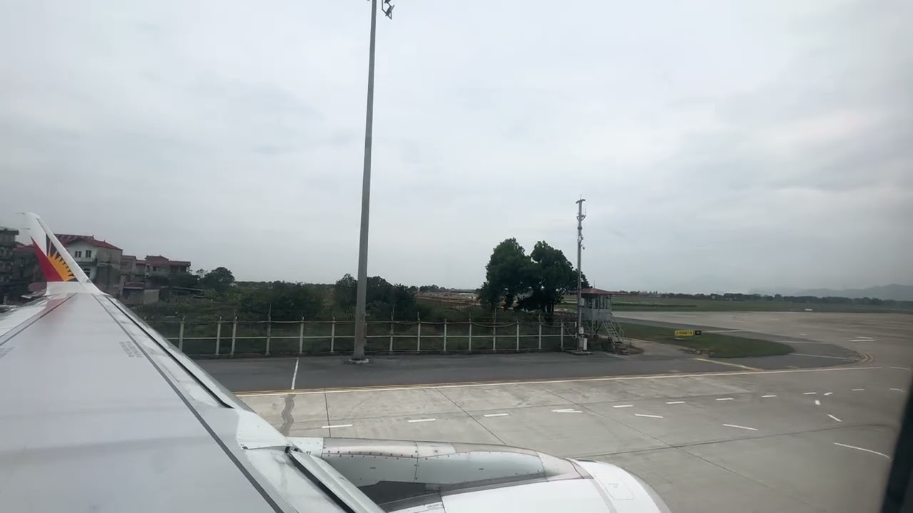 Philippine Airlines overcast and cloudy afternoon departure from Hanoi 
