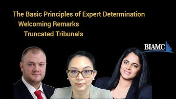 Basic Principles of Expert Determination, Welcoming Remarks UNCITRAL RCAP, Truncated Tribunals