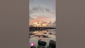 وله ما سكن في الليل والنهار وهو السميع العليم | سورة الأنعام  #دعاء_ورسالة Surah Al-An'am