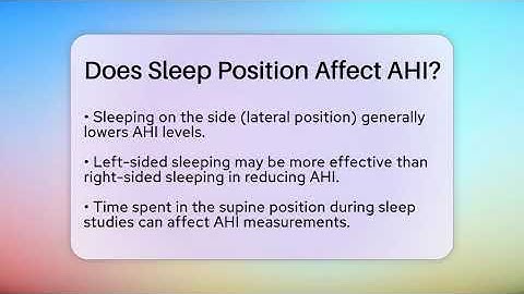 Does Sleep Position Affect AHI? - Sleep Apnea Support Network