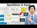 Excel Sparklines: Mini Charts kese Banate Hain || with Using MarkSheet Number ke