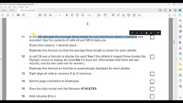 ICT JUNE 2011 Paper31 EXCEL