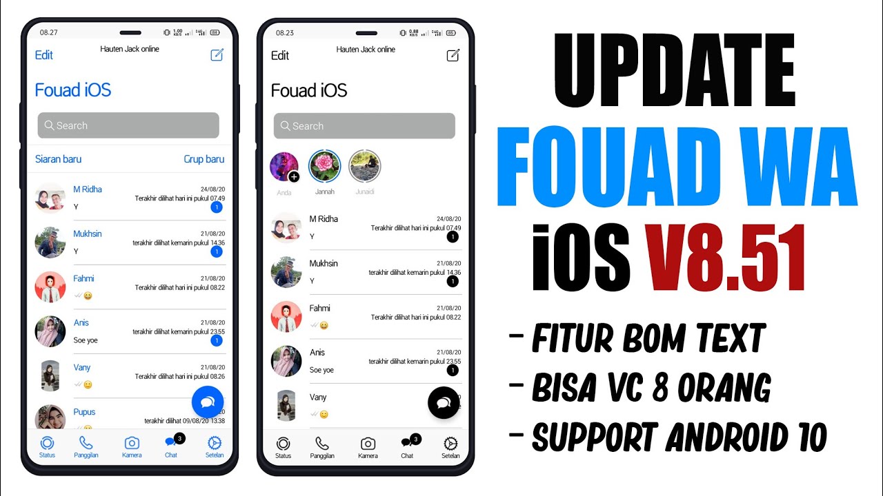 Download WhatsApp iPhone 2020 || Fouad WhatsApp iOS v8.51 Update Fitur Terlengkap