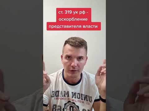 Уроки, которые могут пригодиться. Ст. 319 УК РФ - оскорбление полицейского #менты