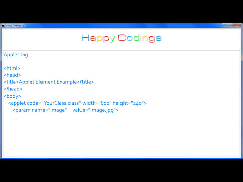 HTML | Applet tag