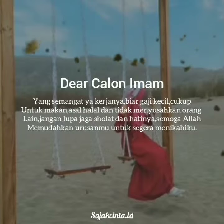 Story wa!! dear calon imam