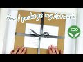 How I package my Artwork for Shipping | How to Mount Artwork, Eco-Friendly Packaging