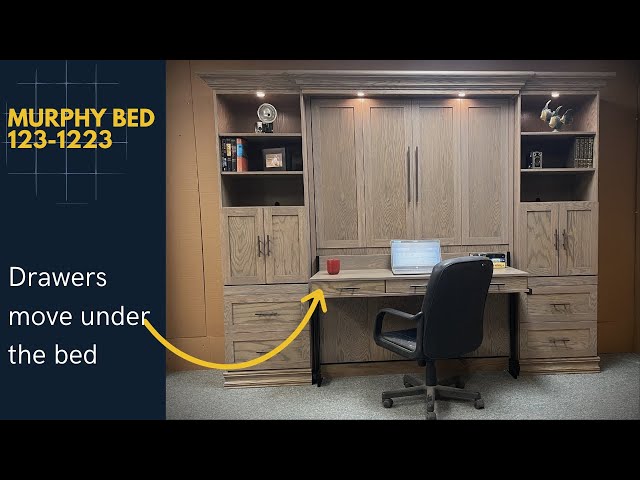 Murphy bed 2024 with desk underneath