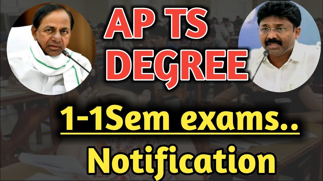 AP TS Degree 1-1 Exams Notification latest Update |