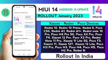 Miui 14 Update list & Date/Android 13 update/New update Redmi, Poco, Xiaomi Release in January 2023