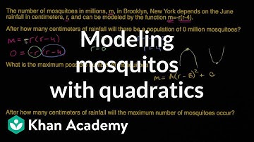 Modeling mosquitos with quadratics | Quadratic equations | Algebra I | Khan Academy