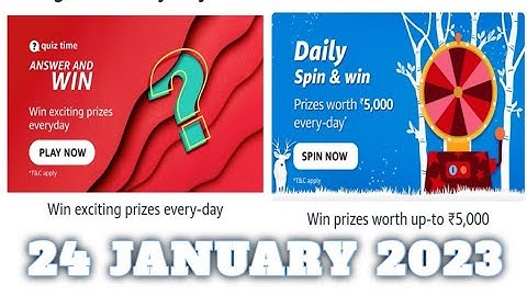 Amazon Funzone Quiz Answers Today|24 January 2023 | Daily Quiz Time