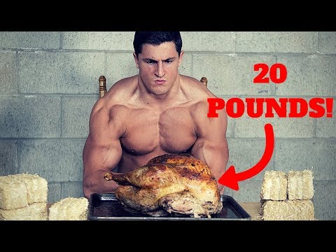 Bodybuilder VS Eating a 20 POUND TURKEY *Vomit Alert* | Crazy Thanksgiving Food Challenge GONE WRONG