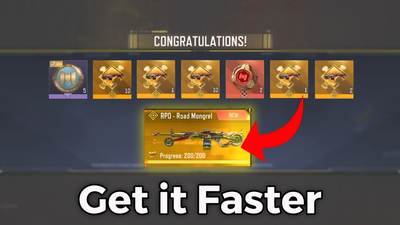 Tips to Unlock FASTER the 200 shards for the Legendary RPD Road Mongrel ...