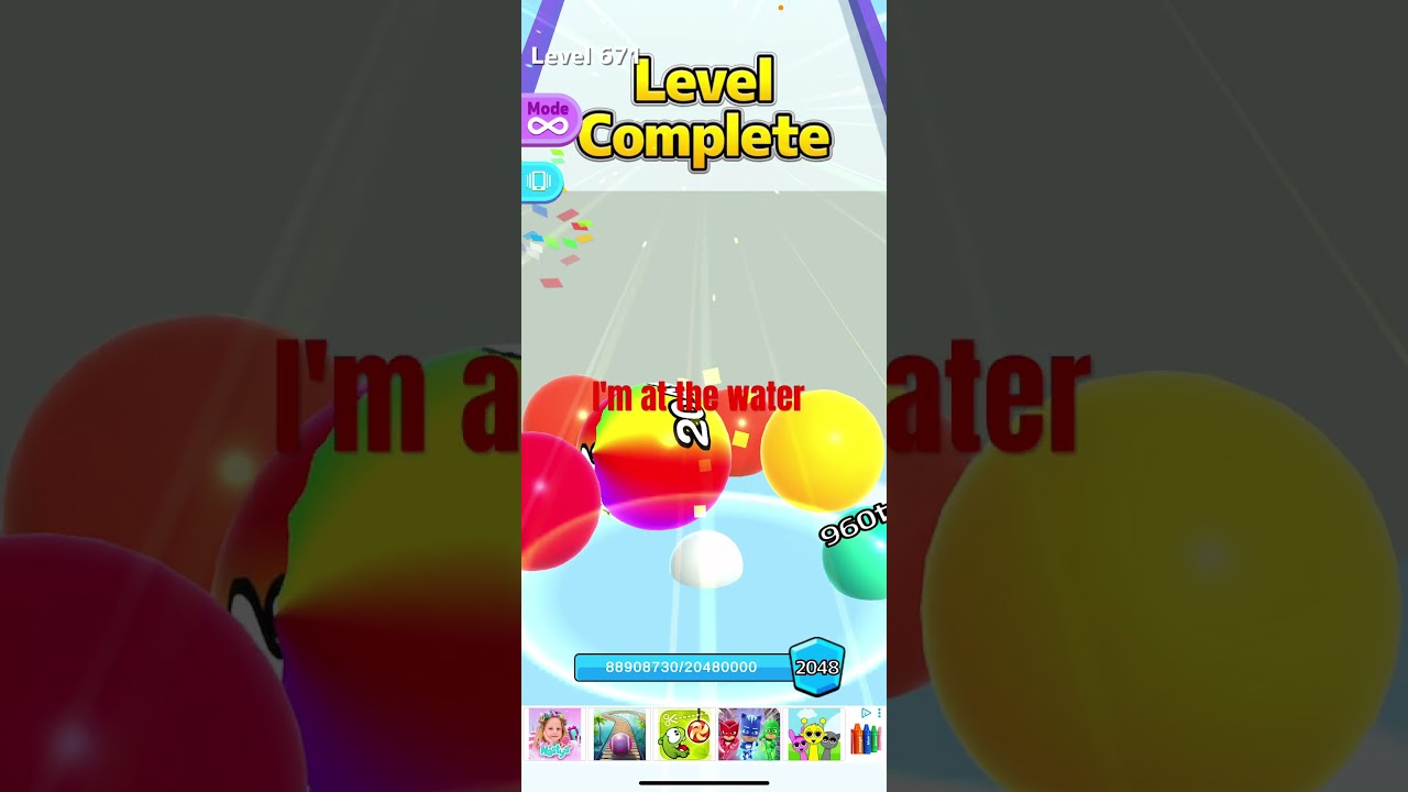 Ball run 2048 2 is at the water balls