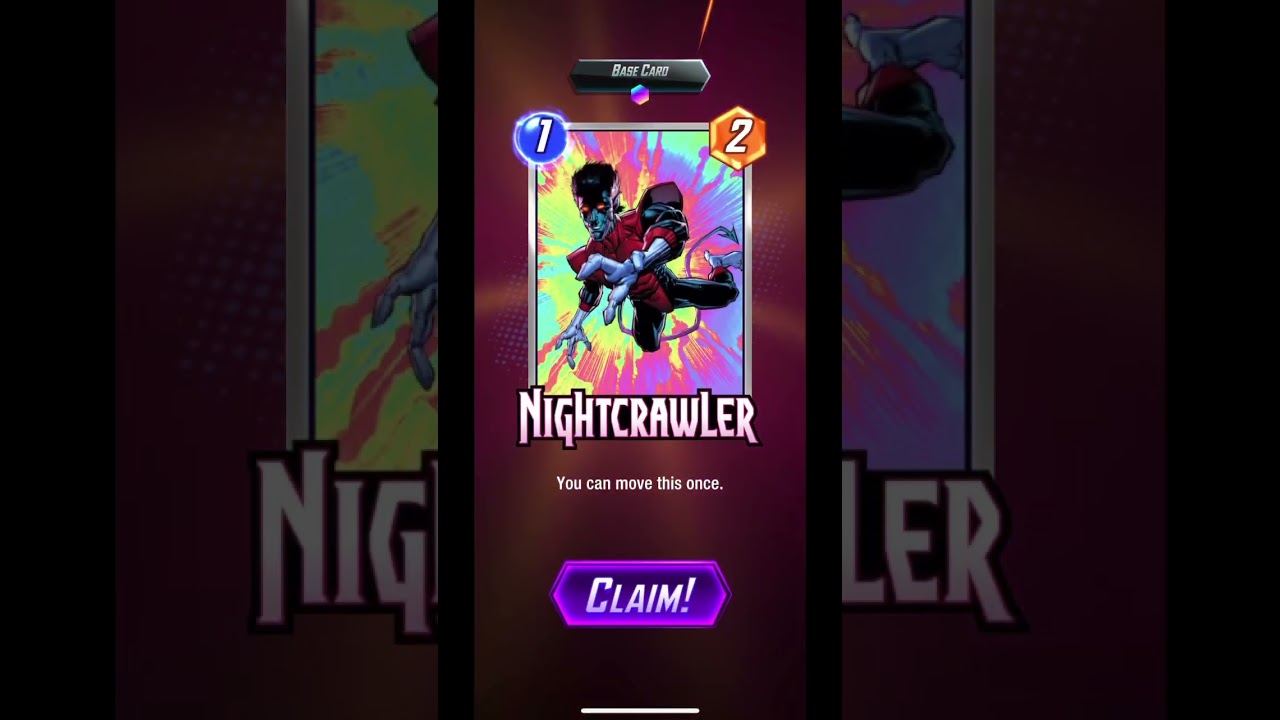 Marvel Snap Nightcrawler Base Infinity Split Rainbow