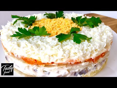 Видео рецепт Слоеный салат с селедкой