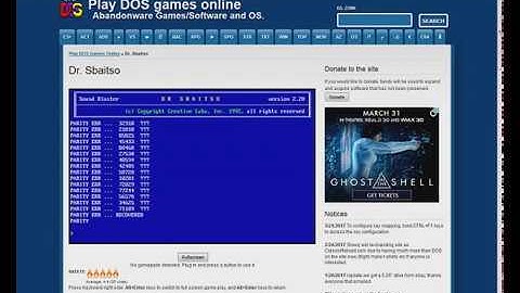 How to give Dr Sbaitso an instant "parity error"