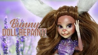Brown Bunny Doll Repaint! Monster High OOAK Makeover!