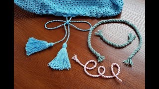 картинка: Шнур из пряжи (скрученный шнур).