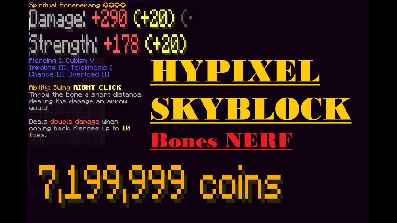 HYPIXEL SKYBLOCK Bones Nerf YouTube