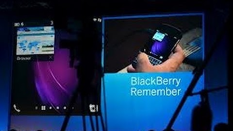 Blackberry 10 Remember Application Official Demo