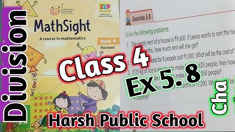 Exercise 5.8 Chapter 5 Maths sight Class 4 |Maths Sight Class 4 | Division | #hpsgurugram