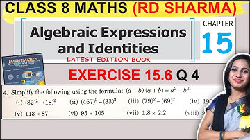 RD Sharma Solutions | Class 8 Maths Chapter 15 Algebraic Expressions | Ex 15.6 Question 4 Solution