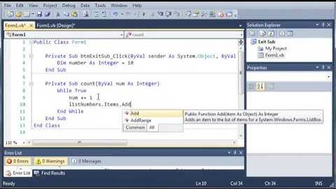 Visual Basic Tutorial   48   Exit Subs ‏