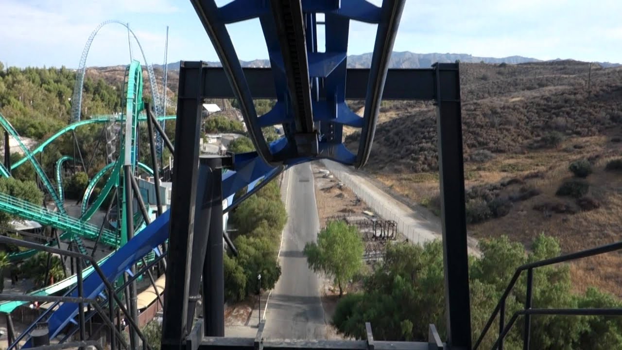 Six Flags Magic Mountain Batman the Ride POV YouTube
